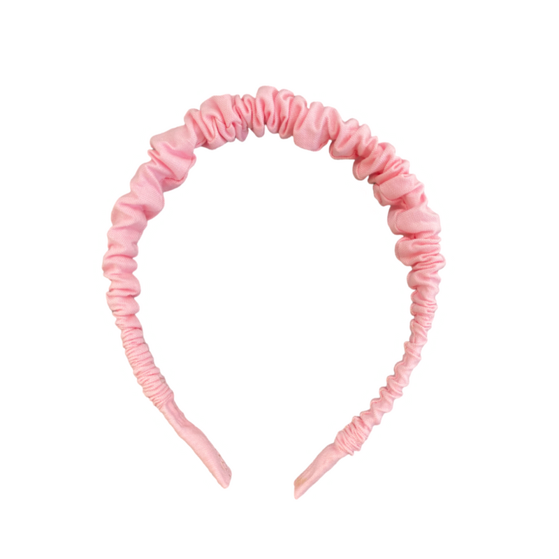 Cintillo repollito lino - Rosa dulce