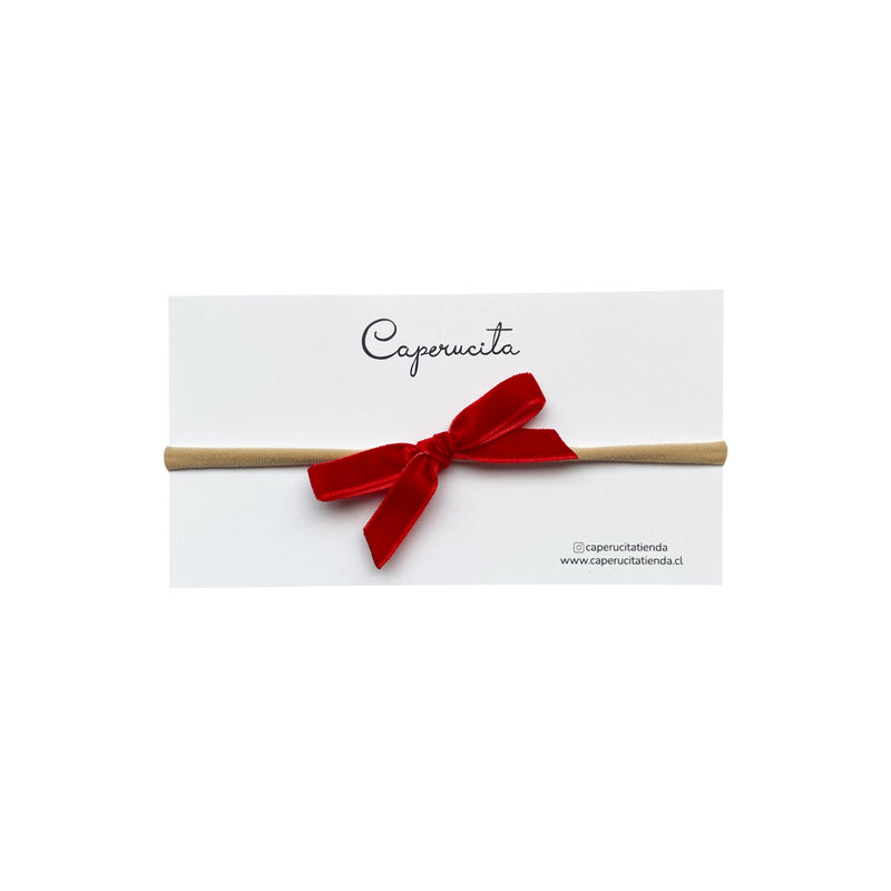 Cintillo elasticado terciopelo - Rojo