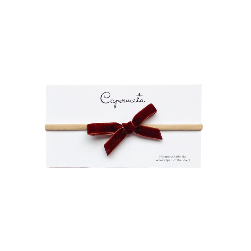Cintillo elasticado terciopelo - Café oscuro