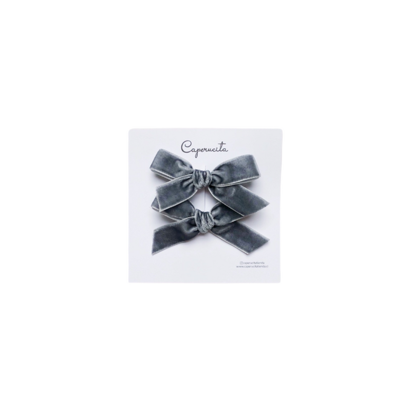 Set Cintas terciopelo - Grises