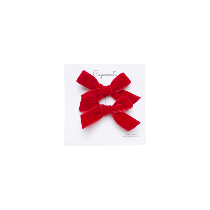 Set Cintas terciopelo - Rojo