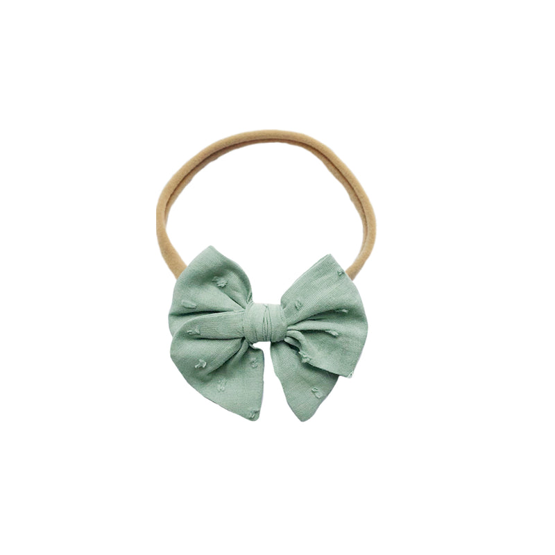 Cintillo Mini malva plumeti verde seco