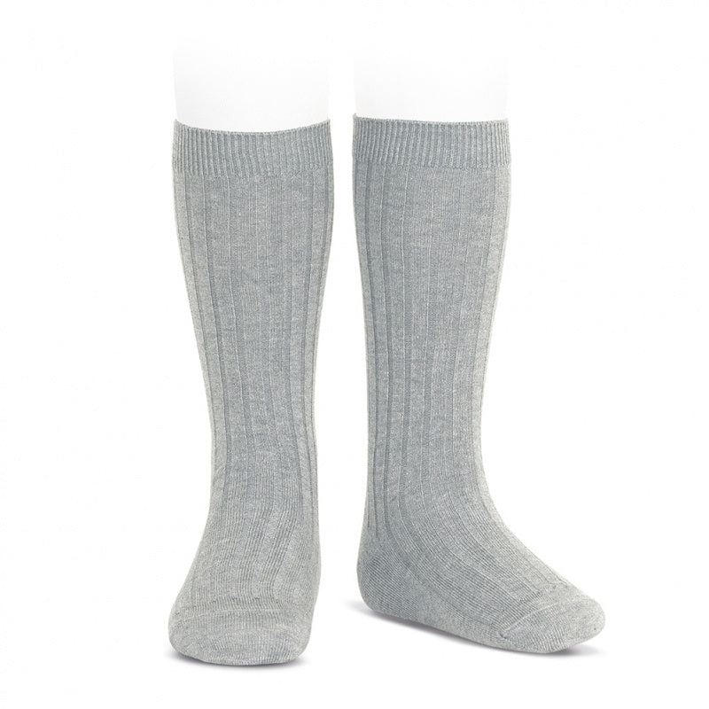 Calcetines Cóndor canalé altos - Aluminio