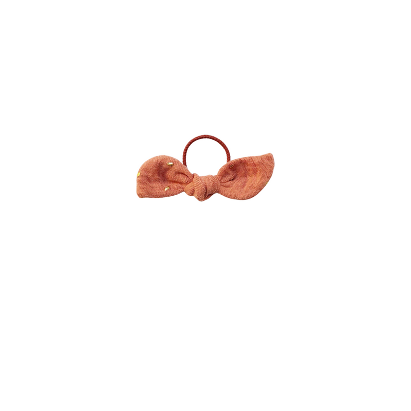 Orejita de oso - Gasa terracota puntos dorados