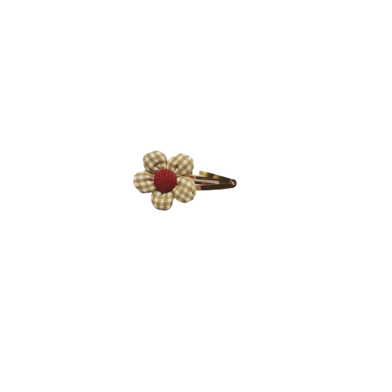 Clip Margarita - cuadrille Beige