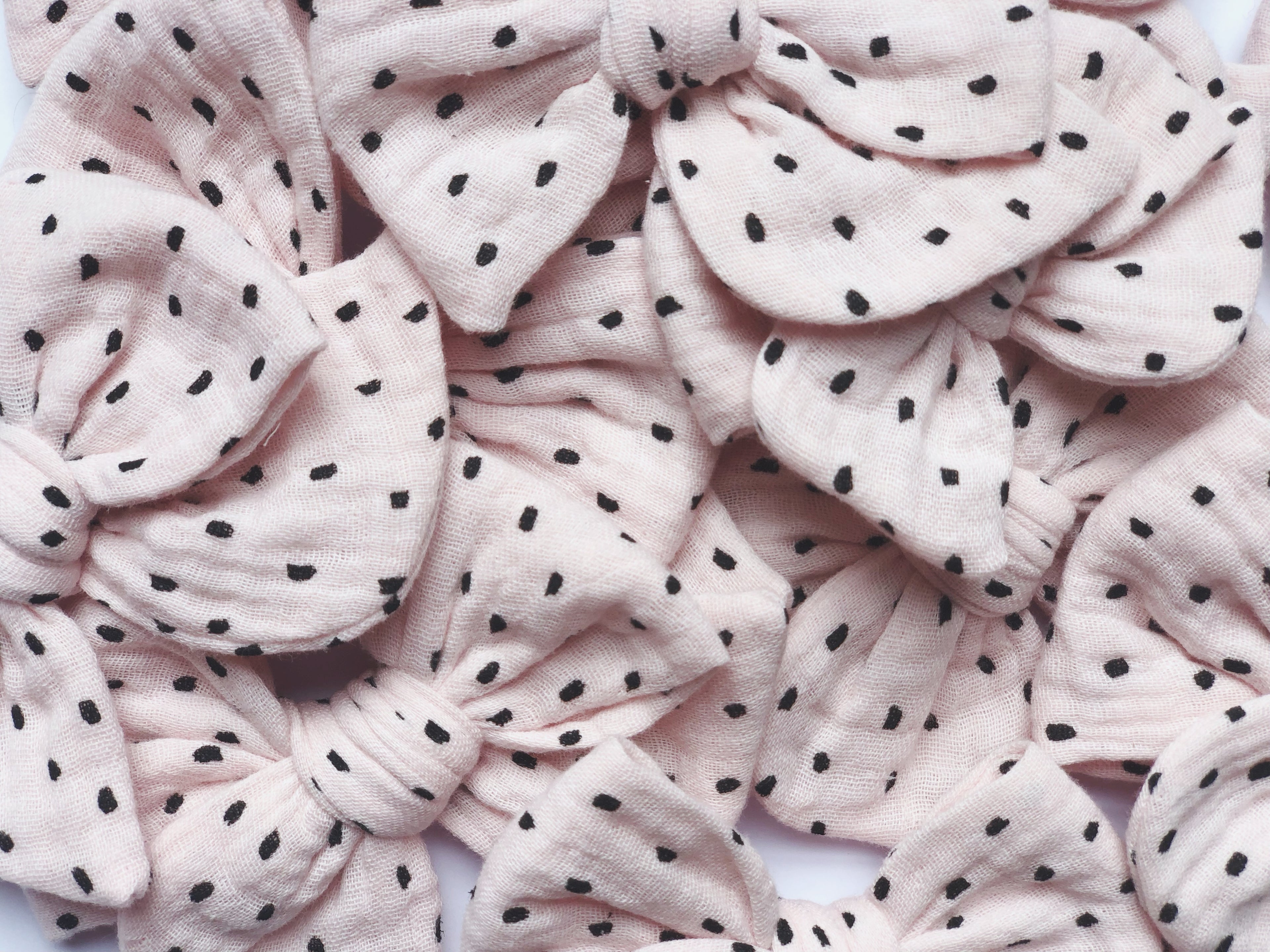 Tulipán grande - Gasa rosa ballet puntos negros