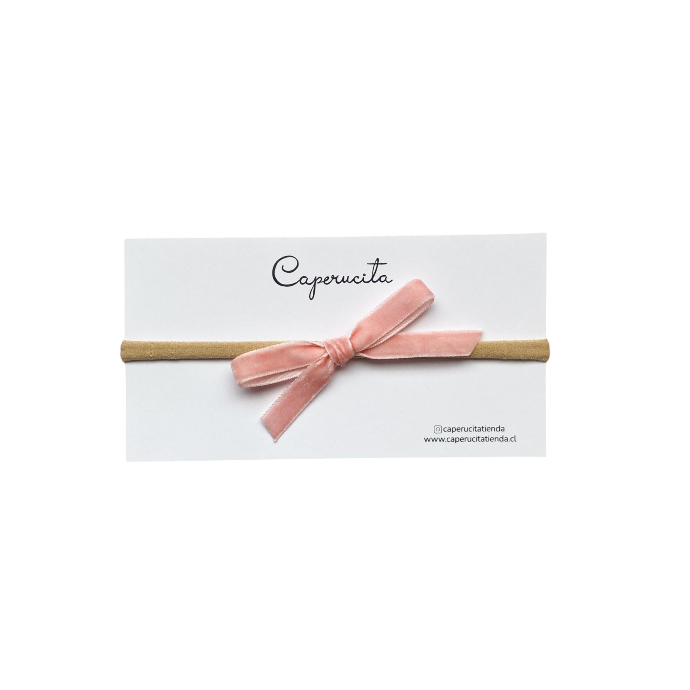 Cintillo elasticado terciopelo -  Rosado