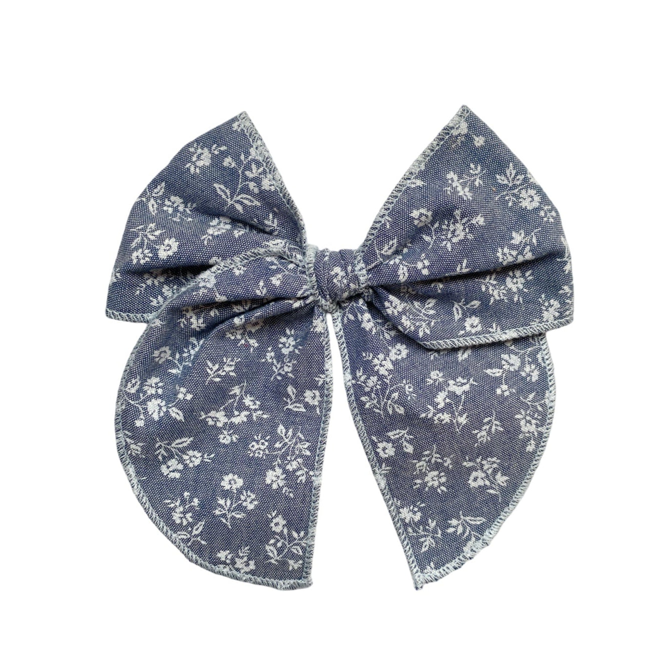 Magnolia - Jeans azul flores blancas