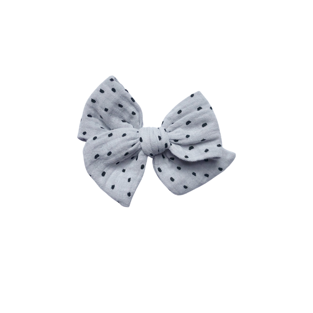 Tulipán grande - Gasa gris puntos negros