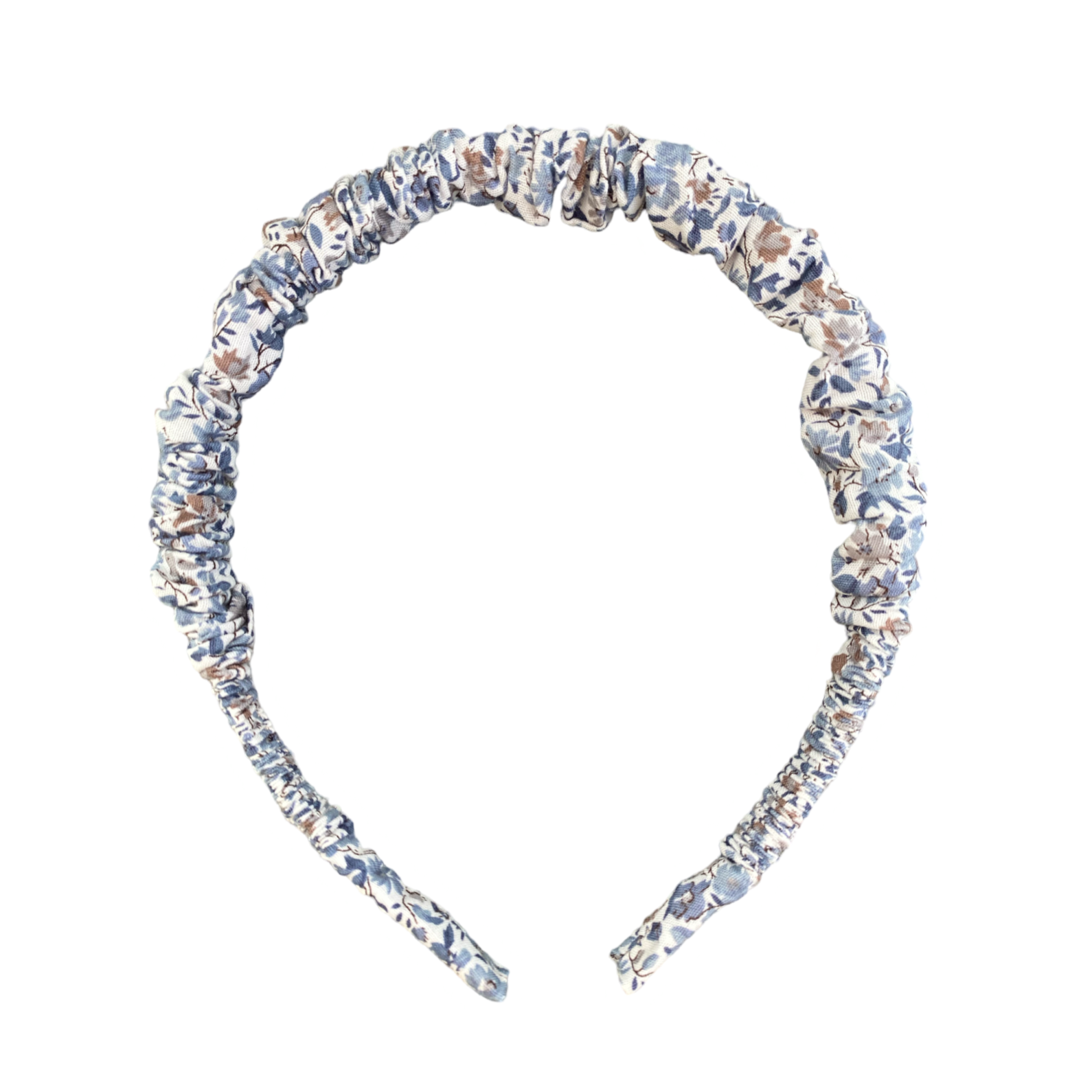 Cintillo repollito   - Florcitas Azules y Celestes