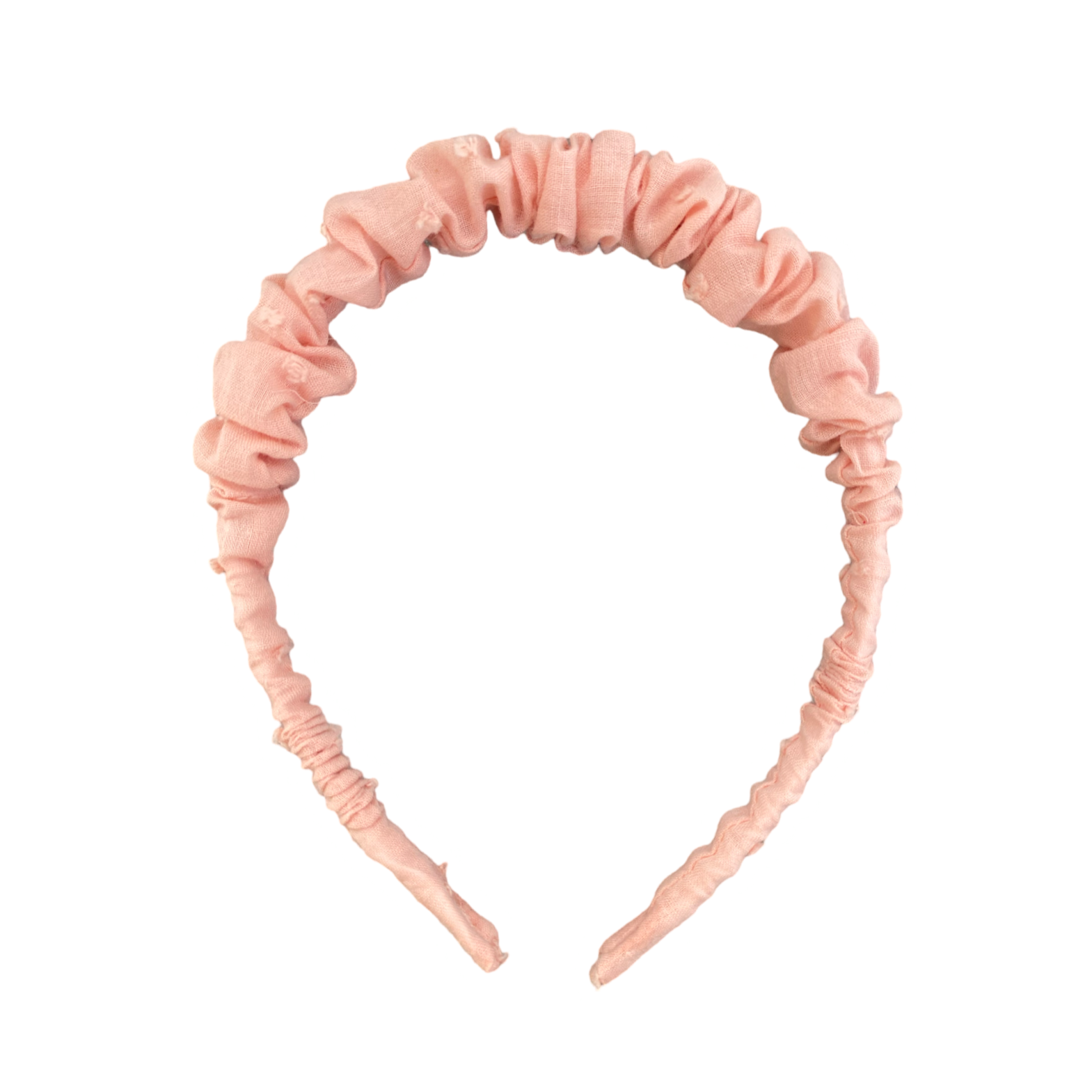 Cintillo repollito   -  Pluméti rosa salmón claro