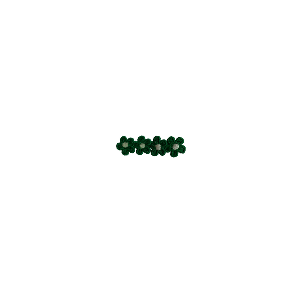 Clip margaritas verde oscuro