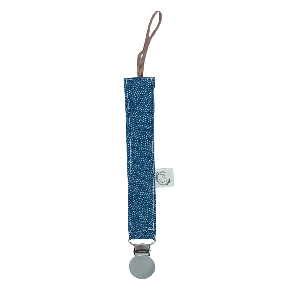 Porta chupete - Denim puntitos