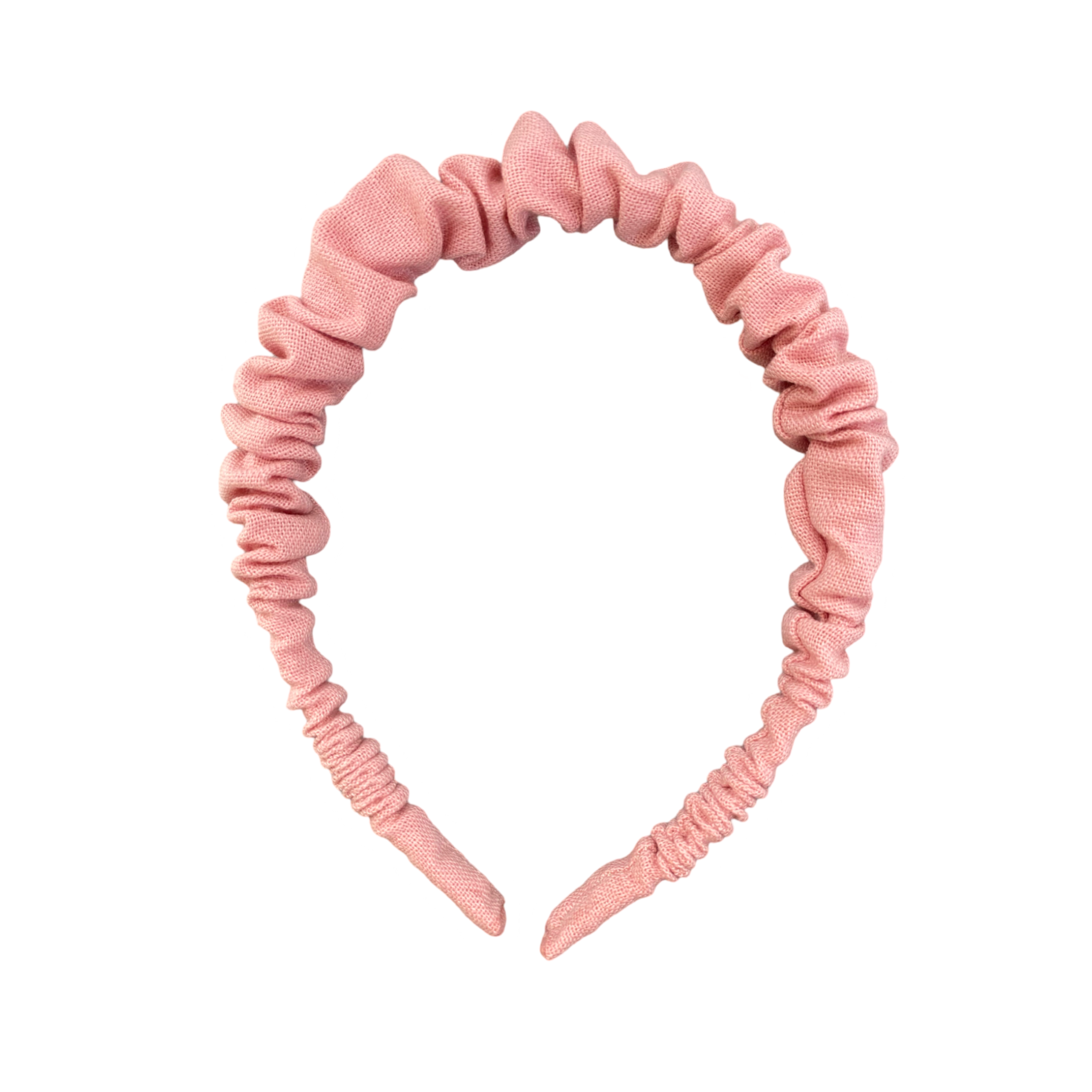 Cintillo repollito   -  Lino rosado oscuro