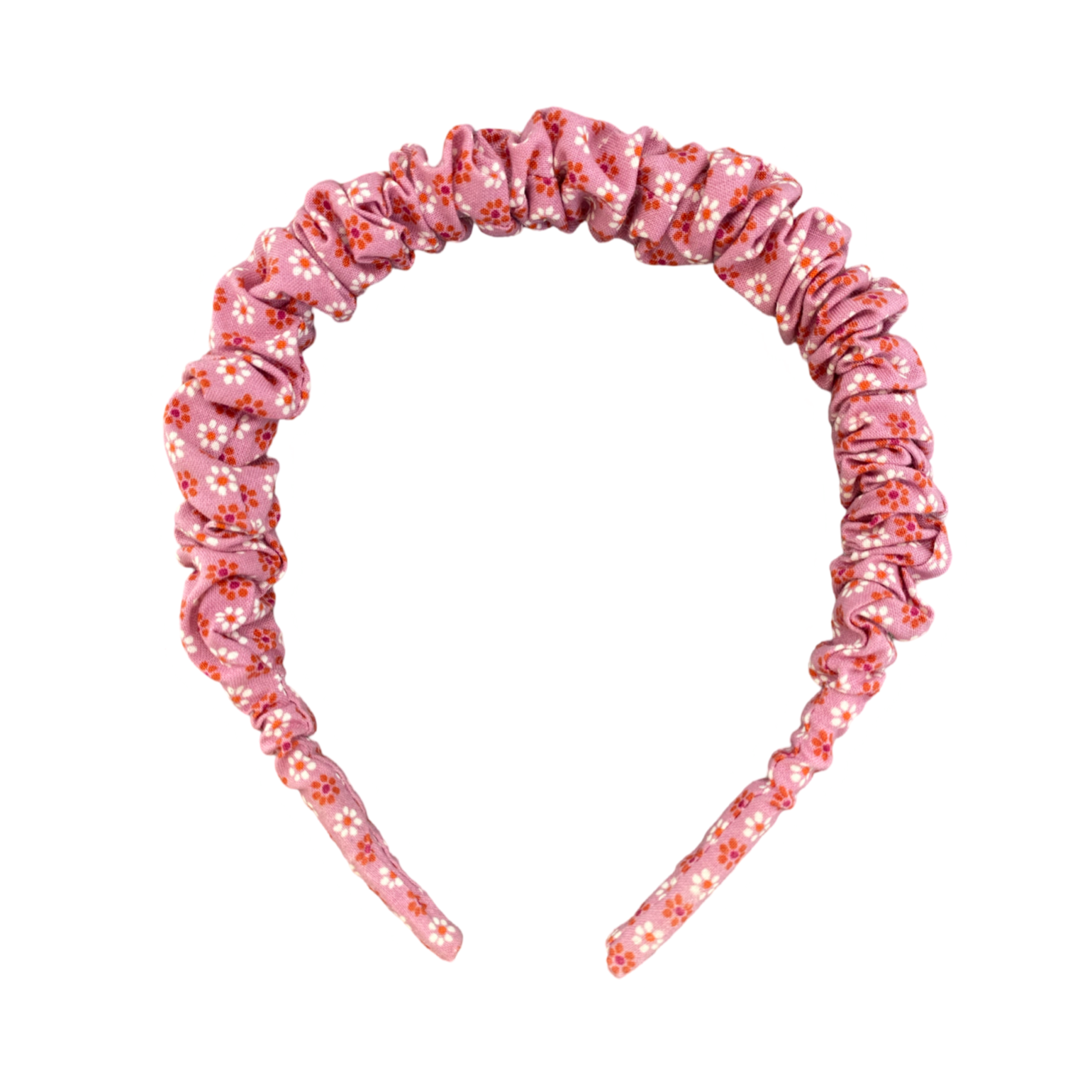 Cintillo repollito   -  Palo rosa florcitas