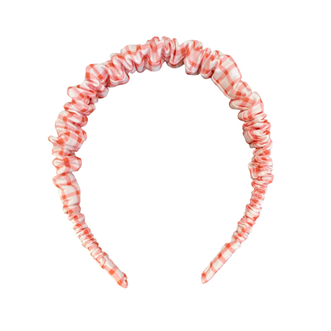 Cintillo repollito lino  - Cuadrille rosa vintage