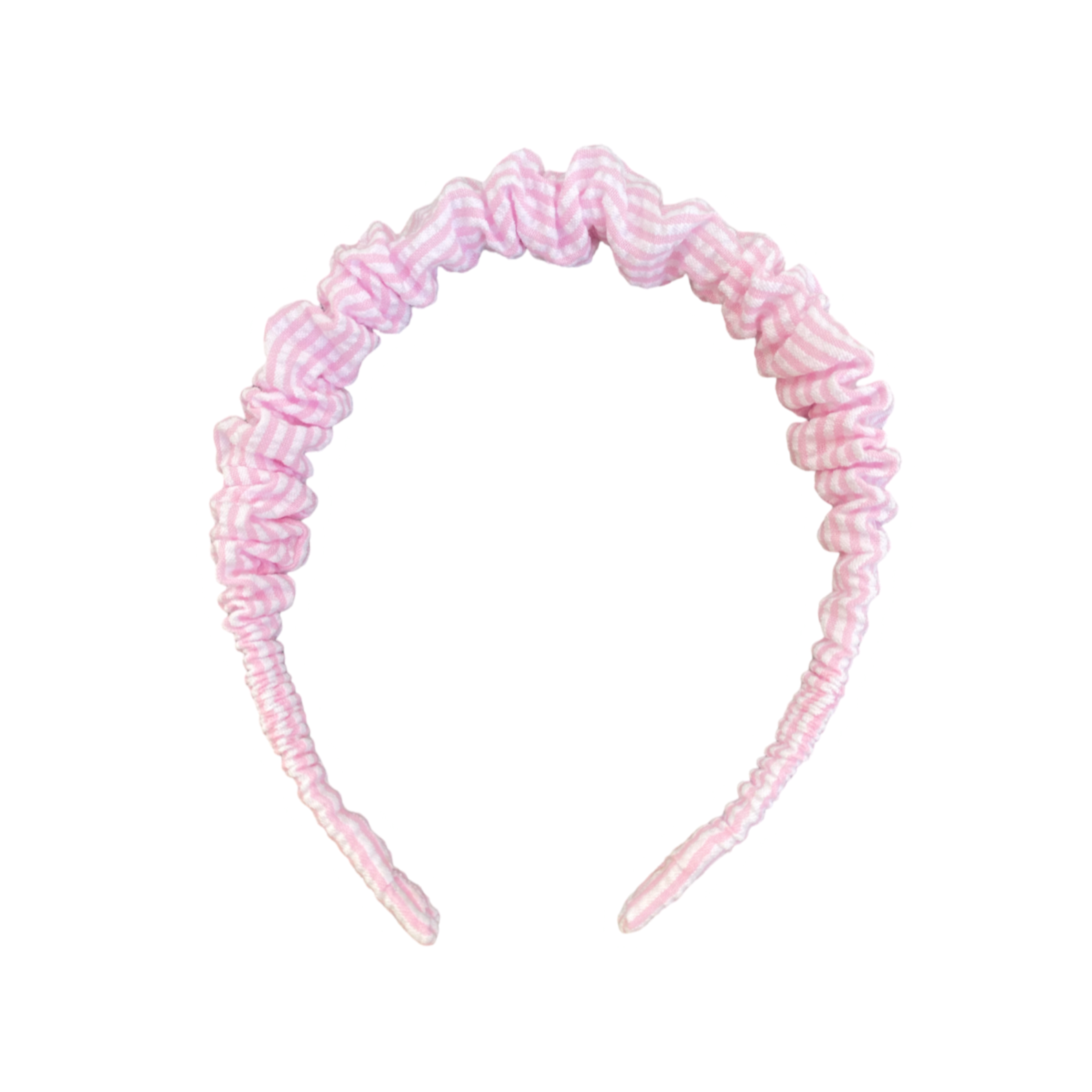 Cintillo repollito - Rosado líneas blancas textura