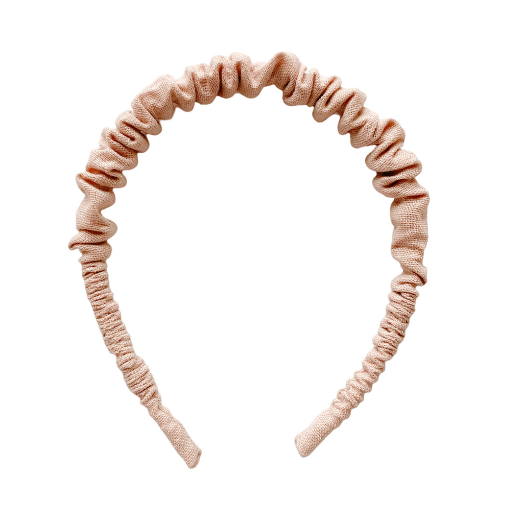 Cintillo repollito lino  - Rosado viejo