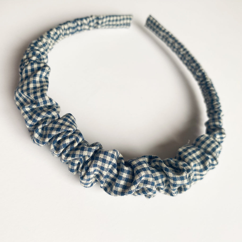 Cintillo repollito   -  Cuadrille azul