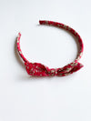 Cintillo Orejita de oso  -  Rojo flores Liberty