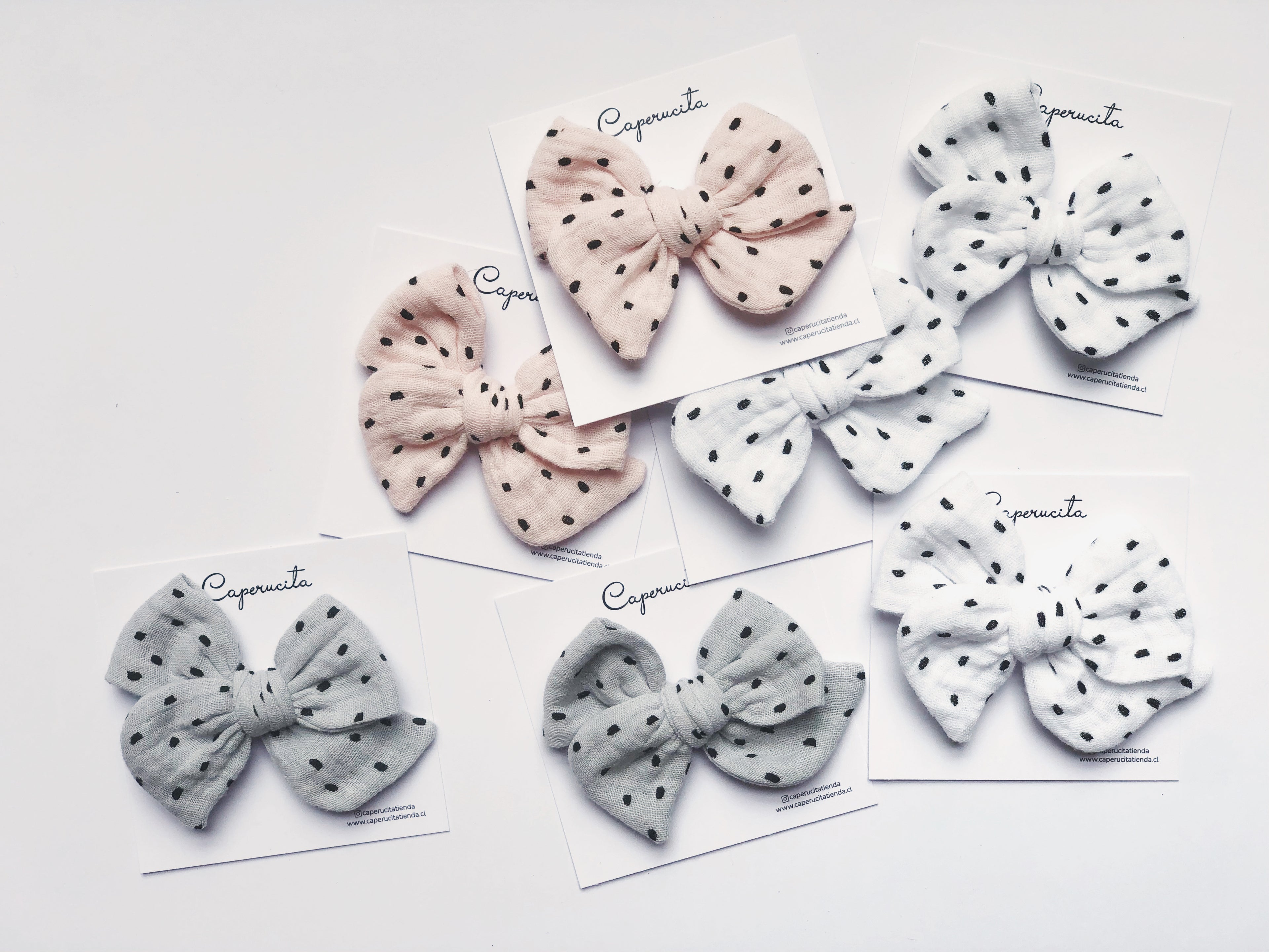 Tulipán mediana - Gasa rosa puntitos negros