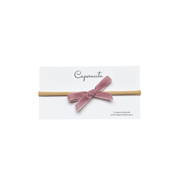 Cintillo elasticado terciopelo -  Malva
