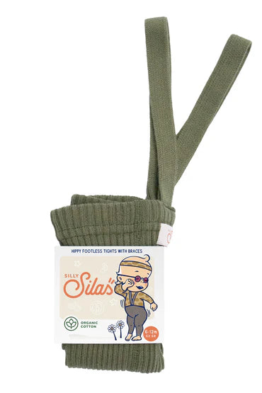 Pantys Silly Silas Hippy sin patitas - Verde oliva