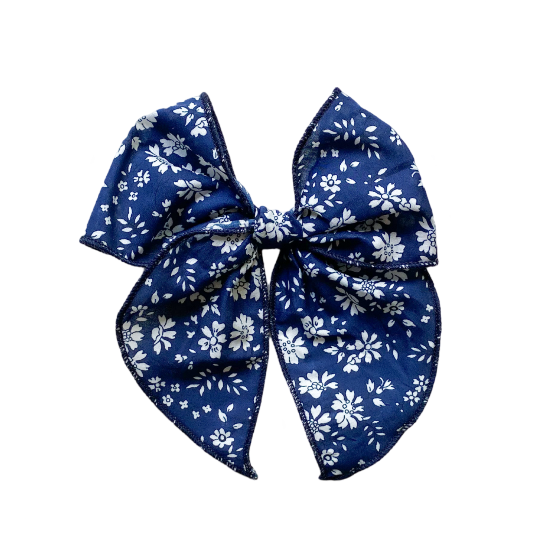 Magnolia - Azul marino y florcitas blancas