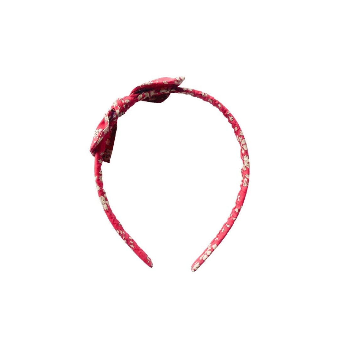 Cintillo para niñas floreado rojo