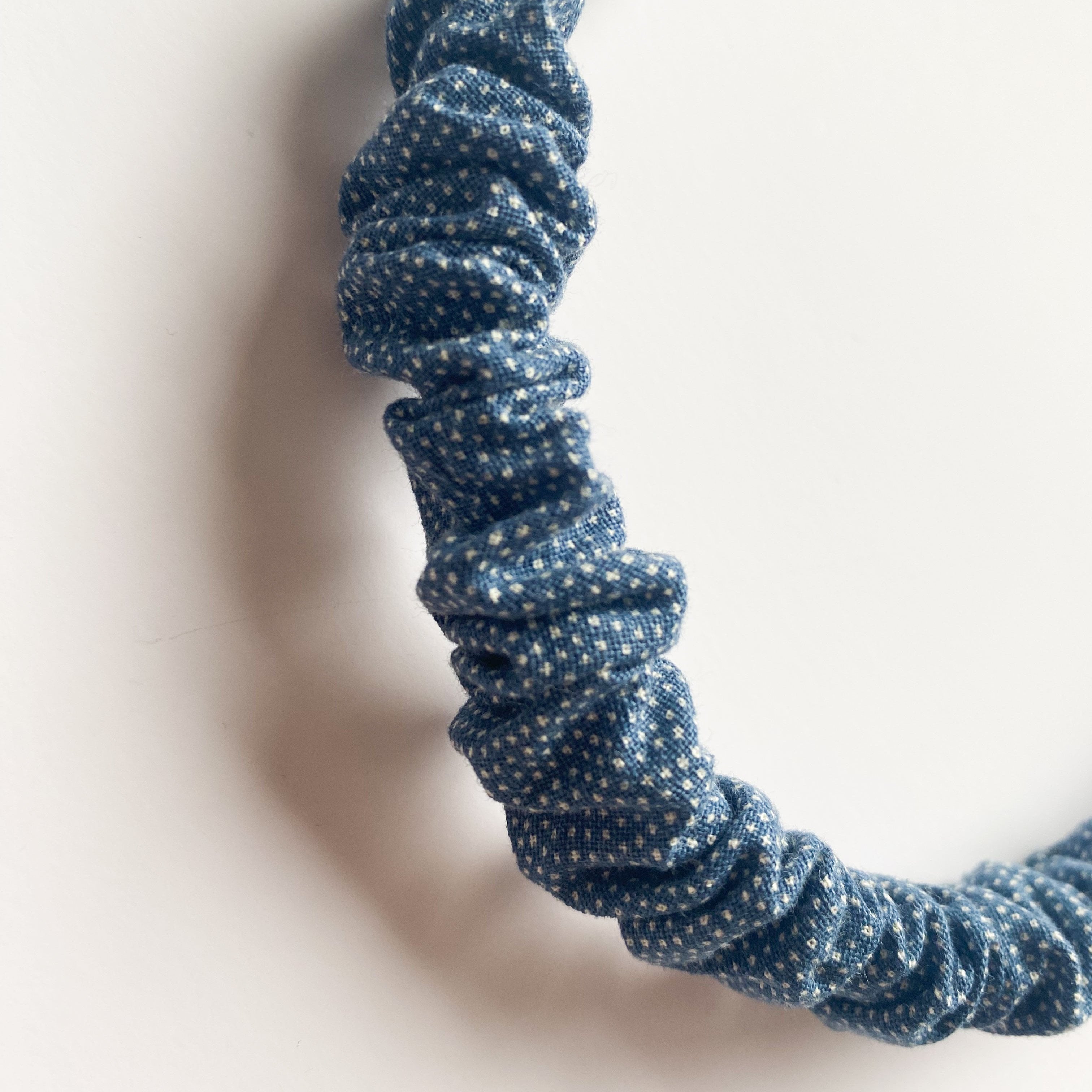 Cintillo repollito   -  Azul puntitos