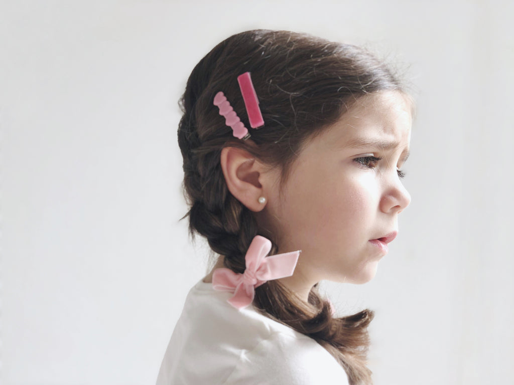 Set Cintas terciopelo - Rosado claro