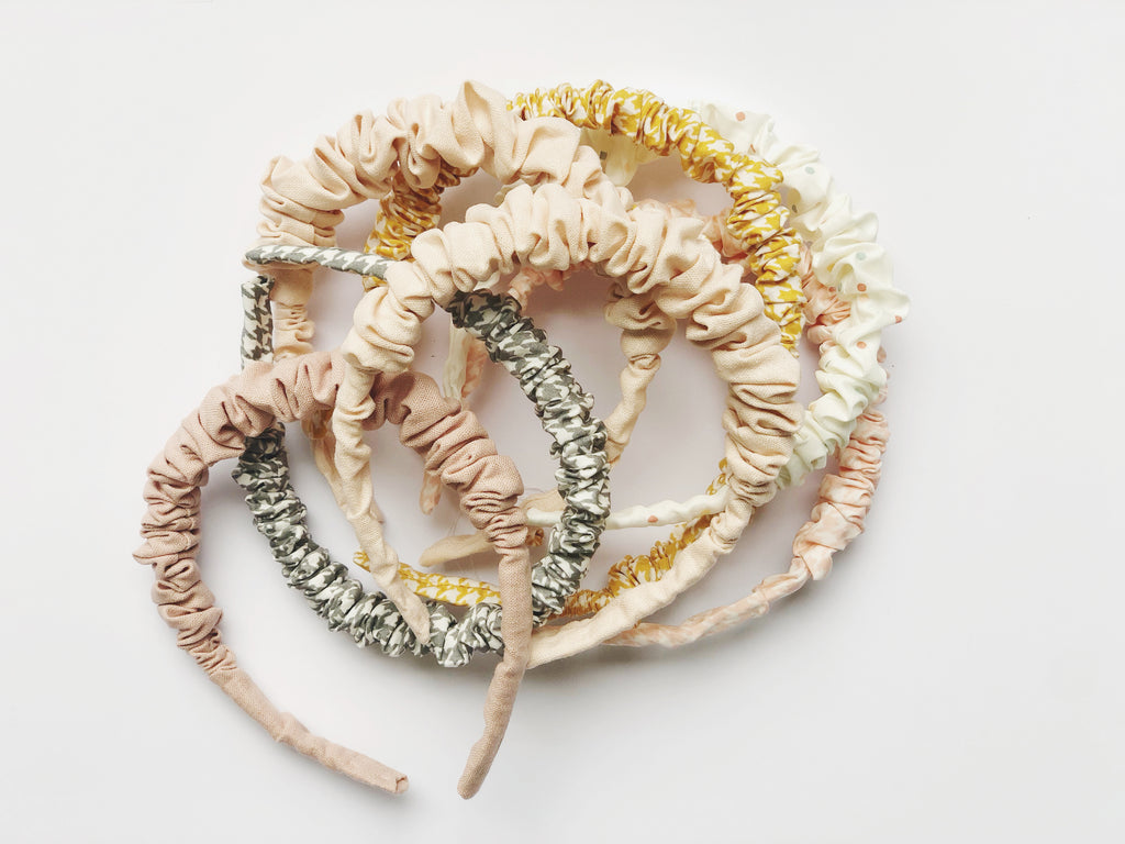 Cintillo repollito lino  - Rosado viejo