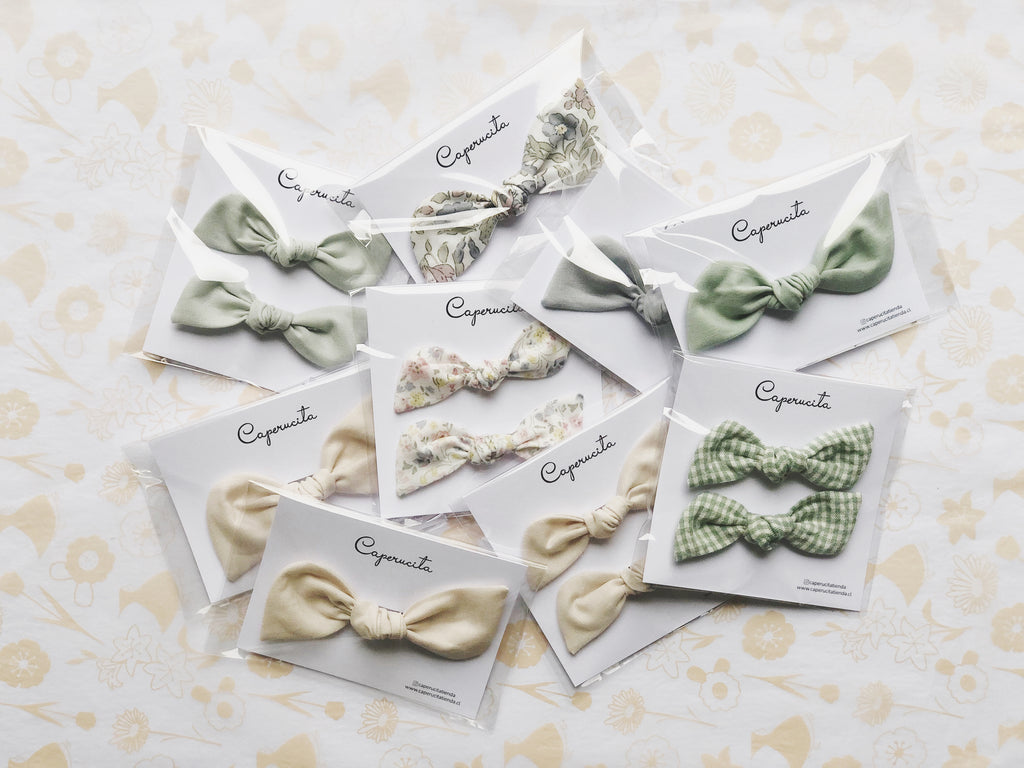 Orejita de oso mediana - Verde seco