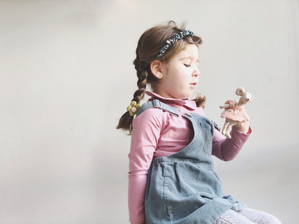 Cintillo repollito   -  Azul marino flores Liberty London