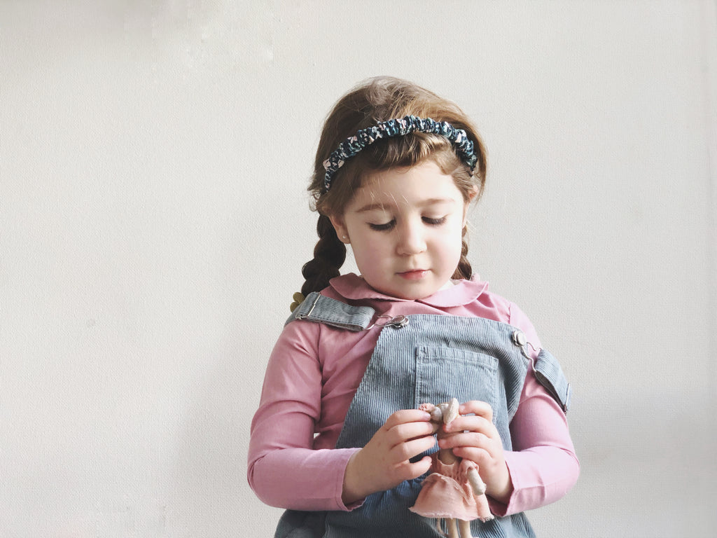 Cintillo repollito   -  Azul marino flores Liberty London