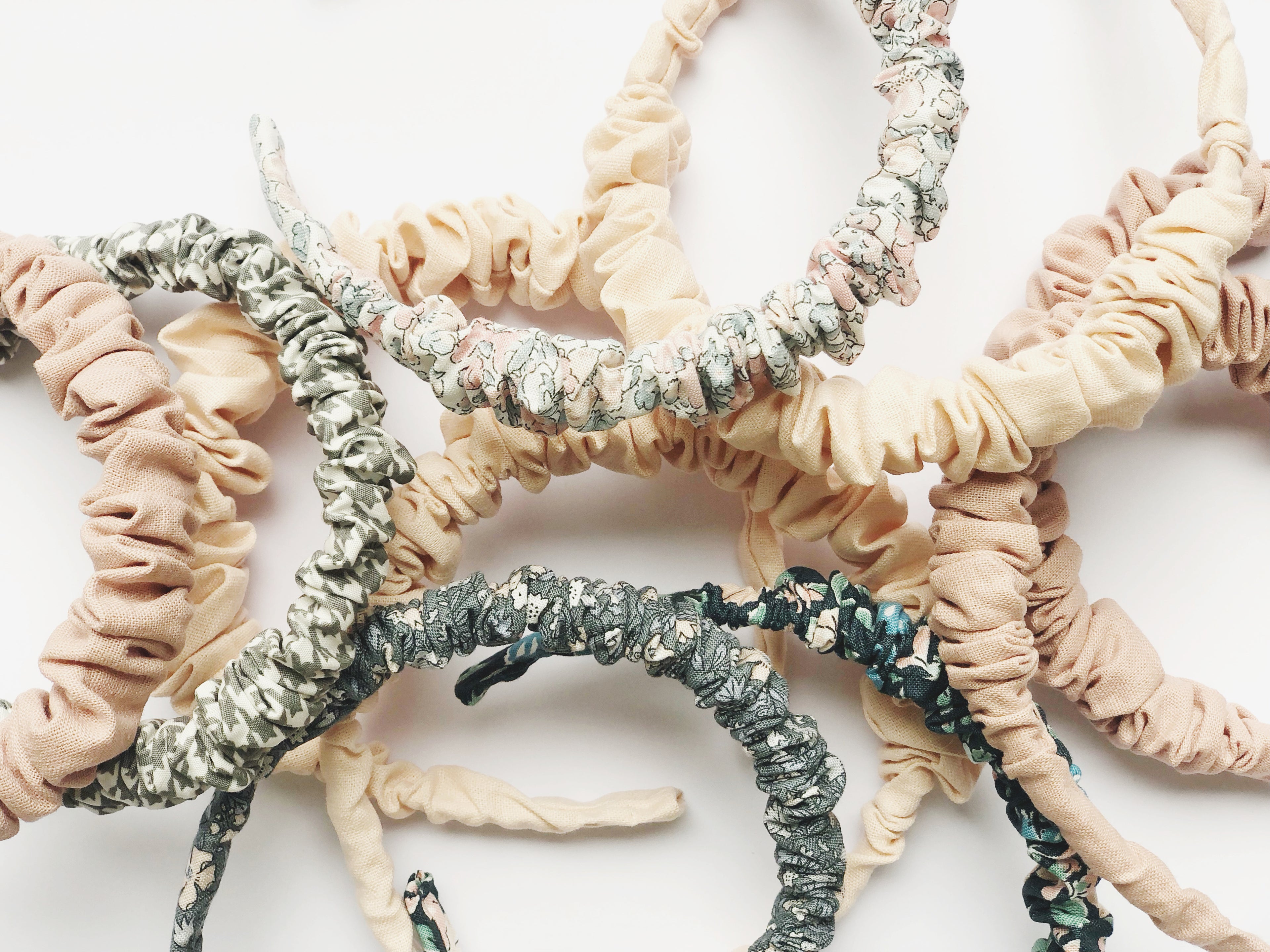 Cintillo repollito lino  - Rosado viejo