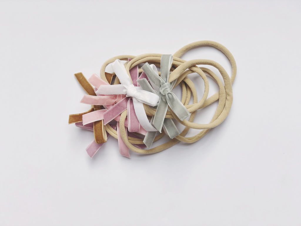 Cintillo elasticado terciopelo -  Mostaza