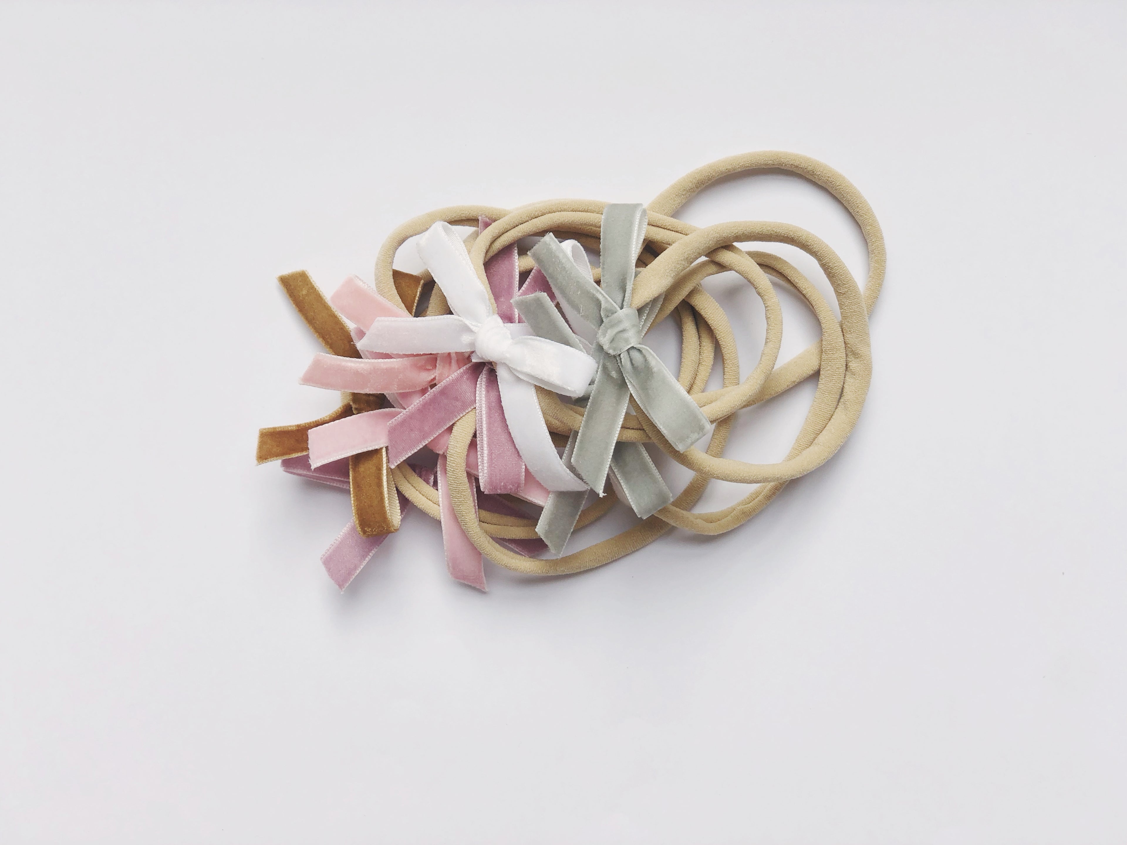 Cintillo elasticado terciopelo -  Mostaza