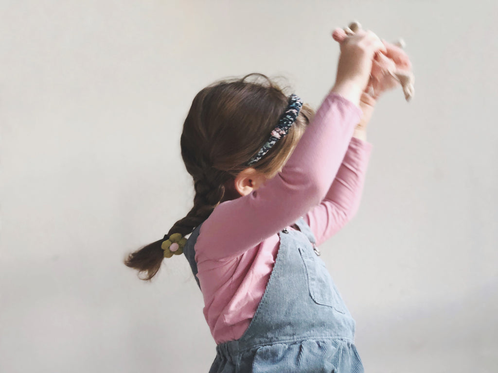 Cintillo repollito   -  Azul marino flores Liberty London