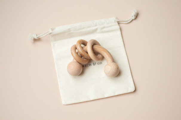 Sonajero madera curvo con argollas