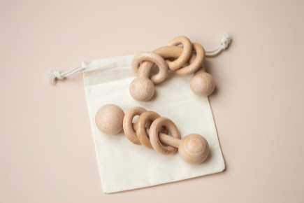 Sonajero madera curvo con argollas