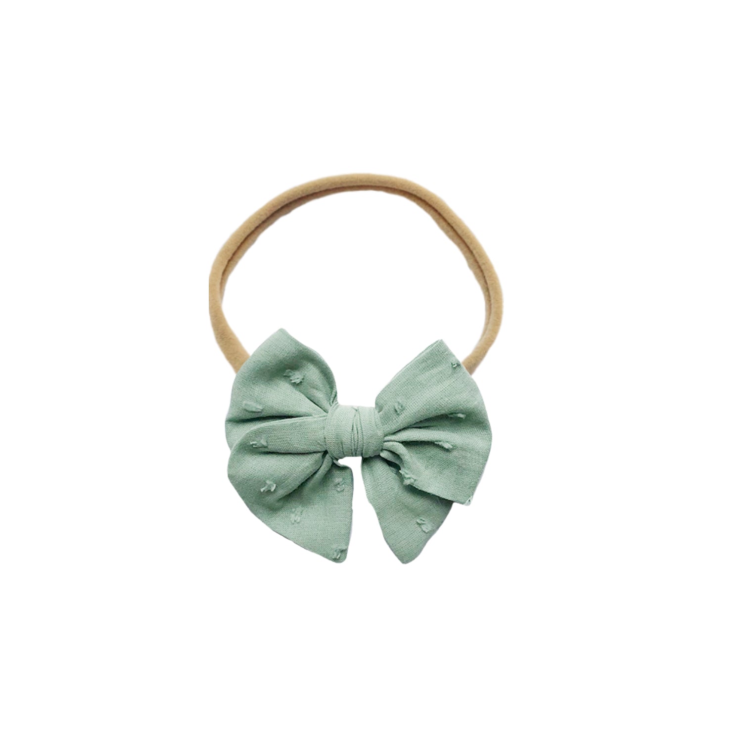 Cintillo Mini malva  plumeti verde seco