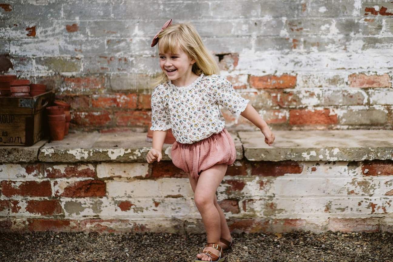 Charlie bloomers muslin old rose - Little cotton clothes