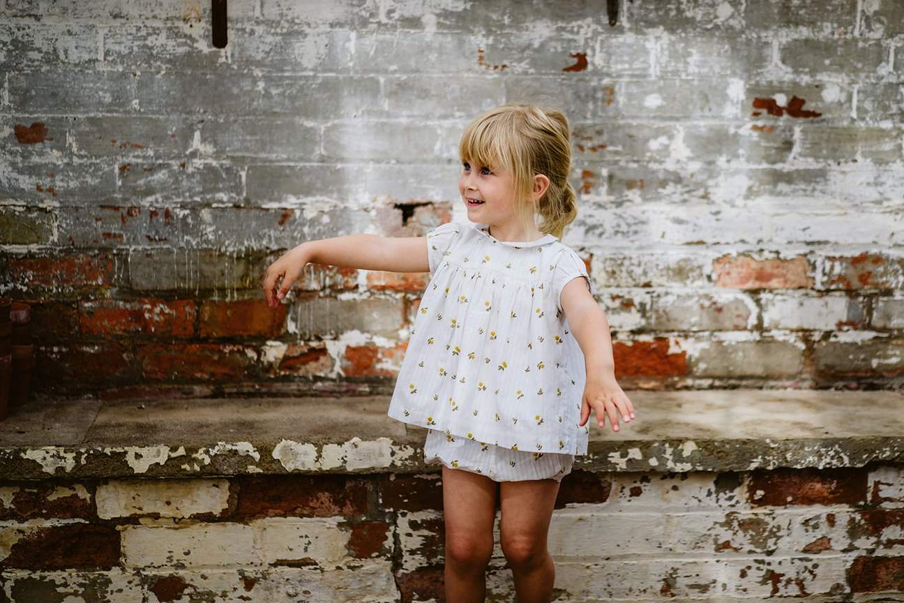 Poppy bloomers clover floral seersucker - Little cotton clothes