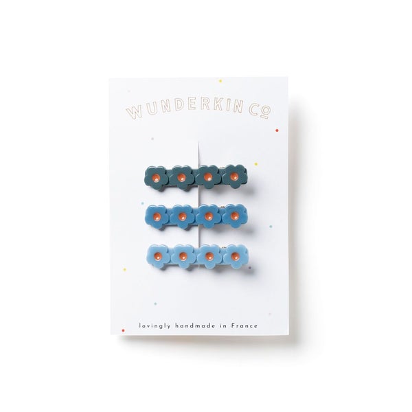 Flower Clip blue jean - Wunderkin Co.