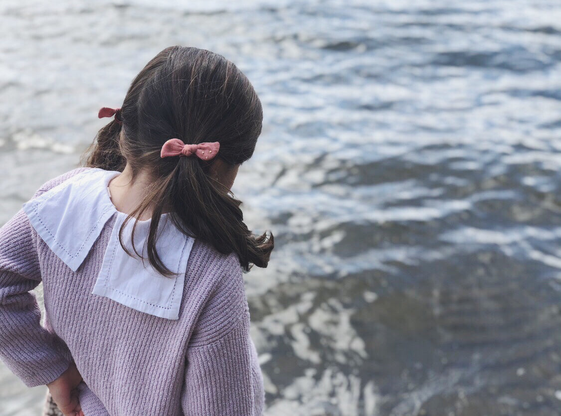 Orejita de oso - Gasa terracota puntos dorados