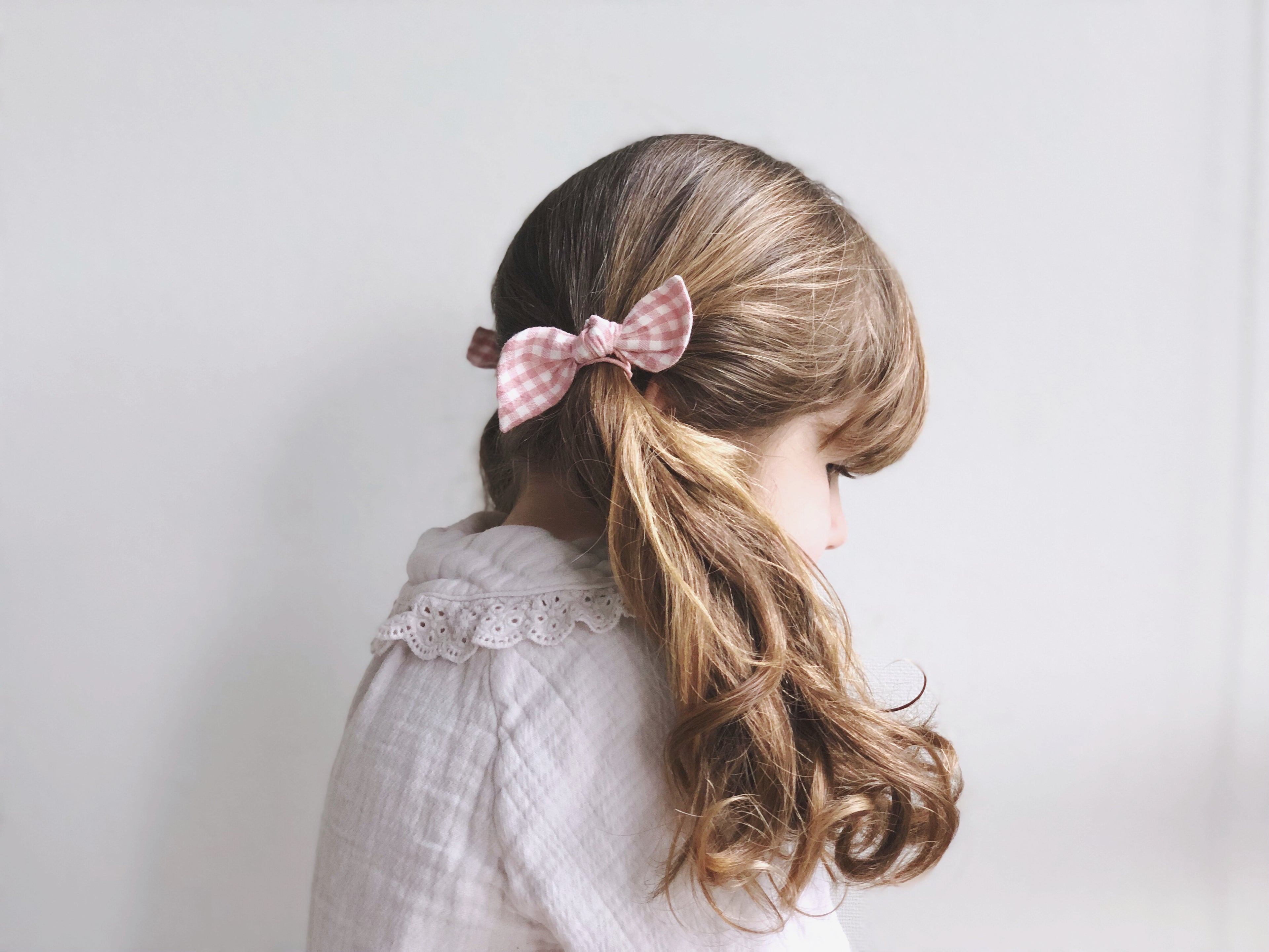 Orejita de oso mediana - Cuadrille rosada