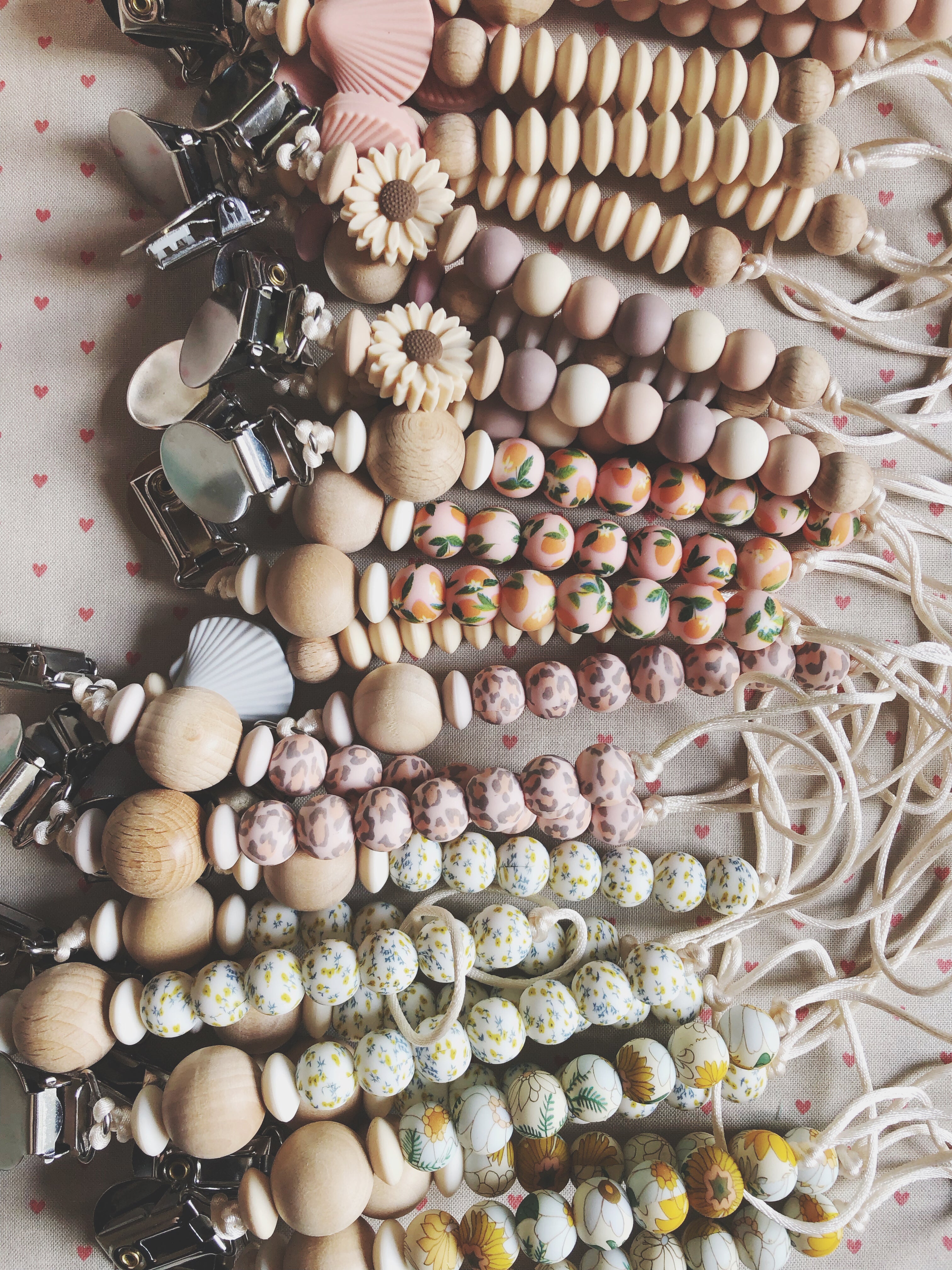 Porta chupete - Pink orange