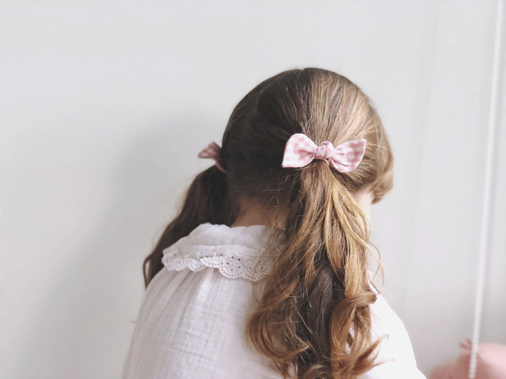 Orejita de oso mediana - Cuadrille rosada