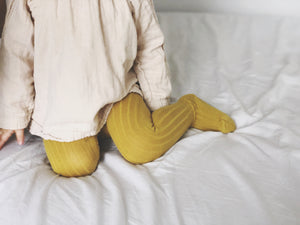 Pantys Cóndor canalé - Mostaza